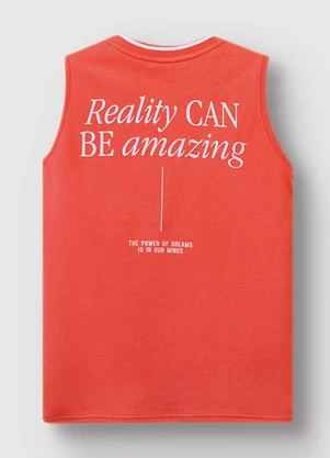 Carinhoso - Regata Reality Can Be Amazing Laranja - CARINHOSO