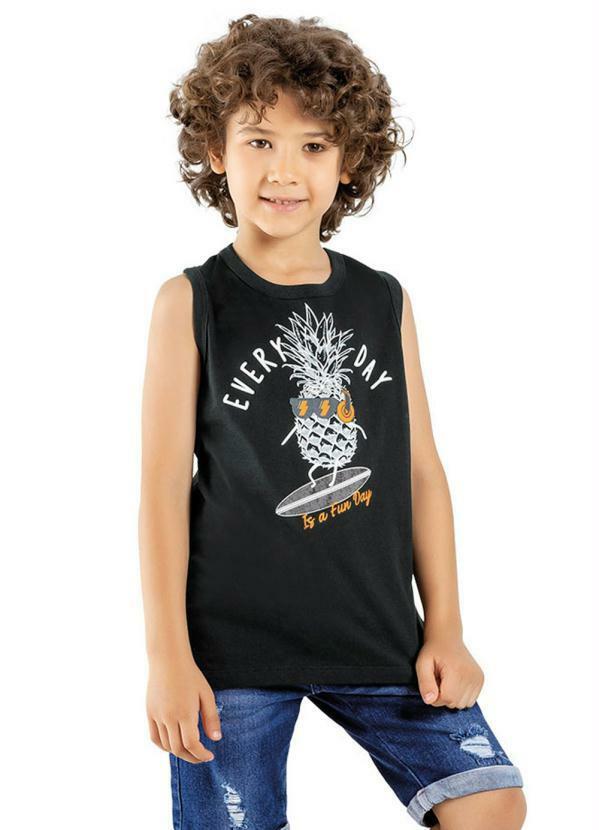 Lemon - Regata Teen Masculina Preto