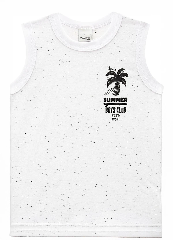 Malwee Kids - Regata Tradicional Summer Botonê Branco