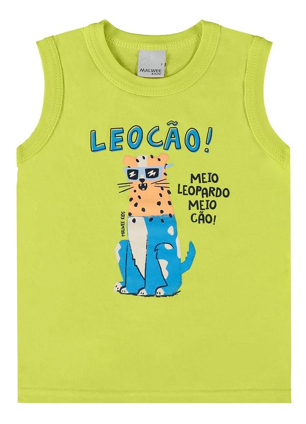 Malwee Kids - Regata Verde Limão Leocão Menino