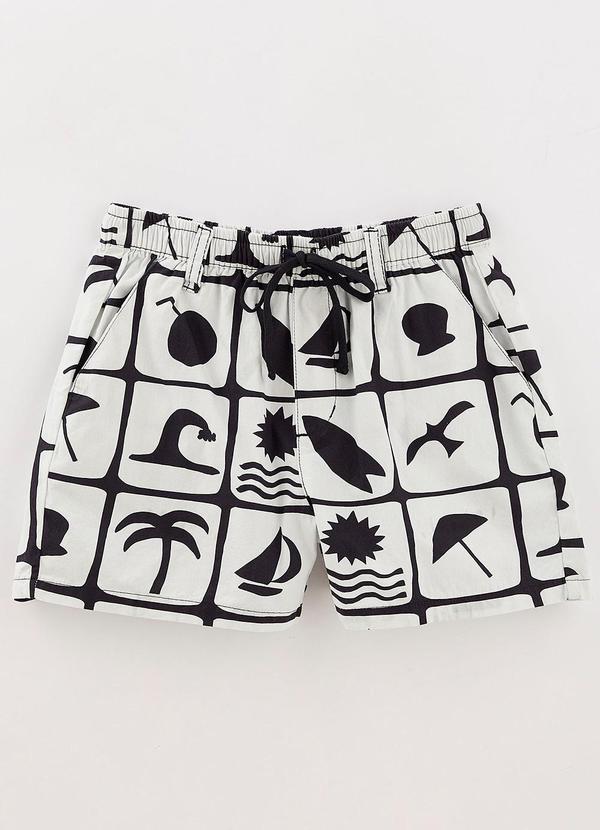 Bento - Bermuda Ladrilho Branco