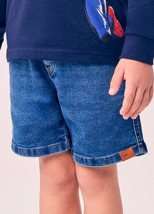 Youccie - Bermuda Menino Jeans Infantil com Cadarço - YOUCCIE