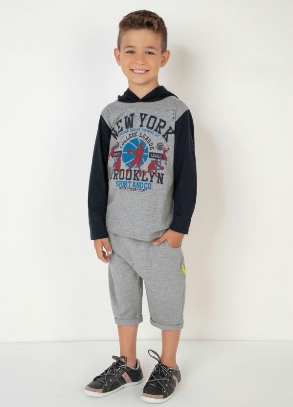 Outlet - Bermuda Mescla com Dobra na Barra 3