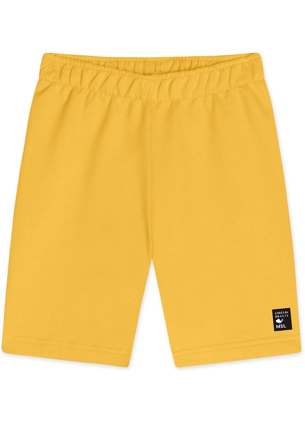 Marisol - Bermuda Moletom com Aroma Infantil Amarelo