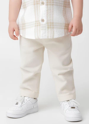 Lik Boys - Calça com Bolsos Faca  Bege - LIK BOYS
