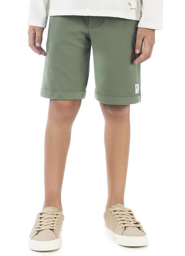 Lik Boys - Short Avulso em Moletom Interlace Verde
