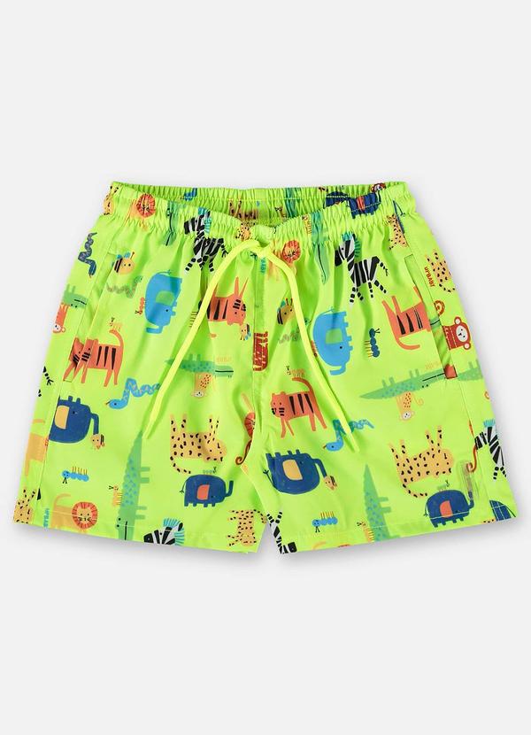 Up Baby - Short de Praia Infantil para Menino Bege