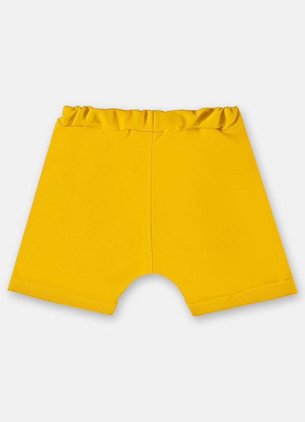 Up Baby - Short em Moletom Básico para Bebê Amarelo 2