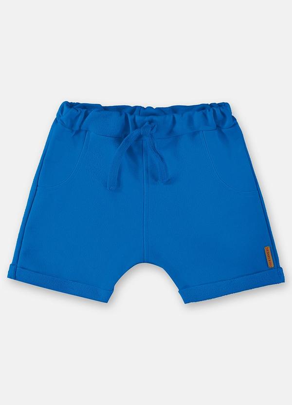 Up Baby - Short em Moletom Básico para Bebê Azul