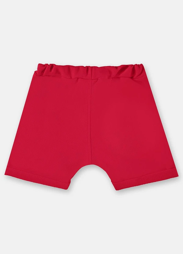 Up Baby - Short em Moletom Básico para Bebê Vermelho 2
