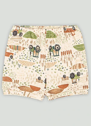 Short em Suedine para Bebê Menino Up Baby Marrom - UP BABY