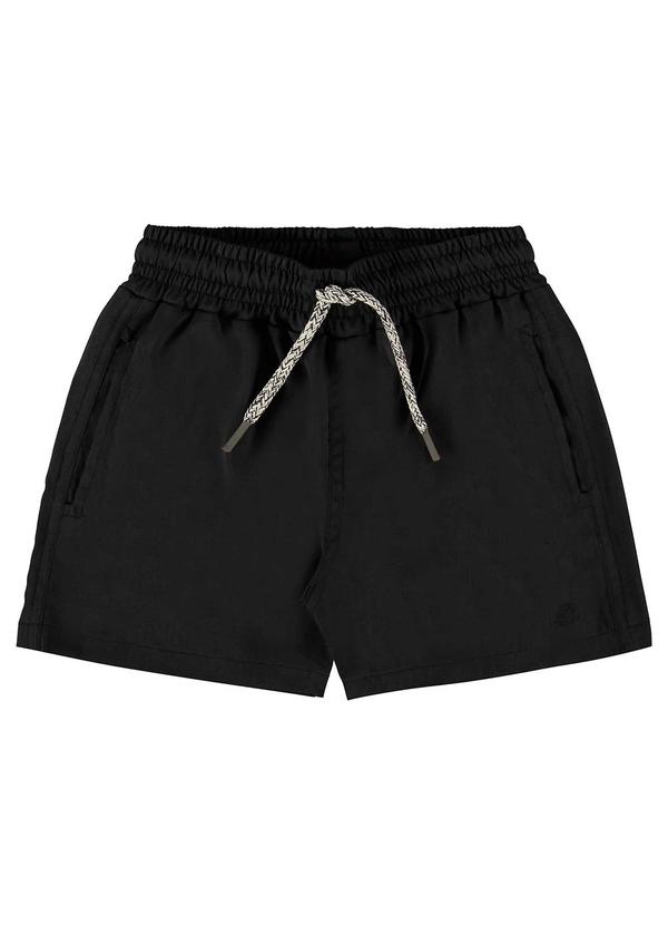 Up Baby - Short Infantil Menino em Poliéster Preto