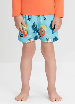 Short Menino em Microfibra Up Baby Azul - UP BABY