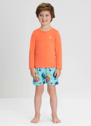Short Menino em Microfibra Up Baby Azul - UP BABY