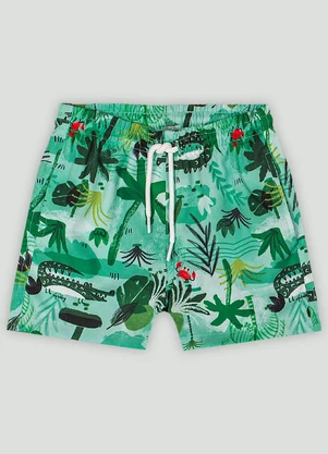 Up Baby - Short Menino em Microfibra Verde - UP BABY