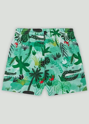 Up Baby - Short Menino em Microfibra Verde - UP BABY