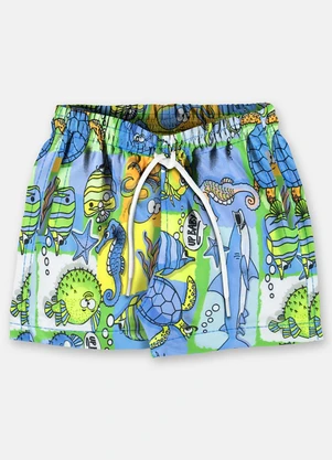 Up Baby - Short Ocean Friends Infantil Azul - UP BABY