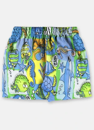 Up Baby - Short Ocean Friends Infantil Azul - UP BABY