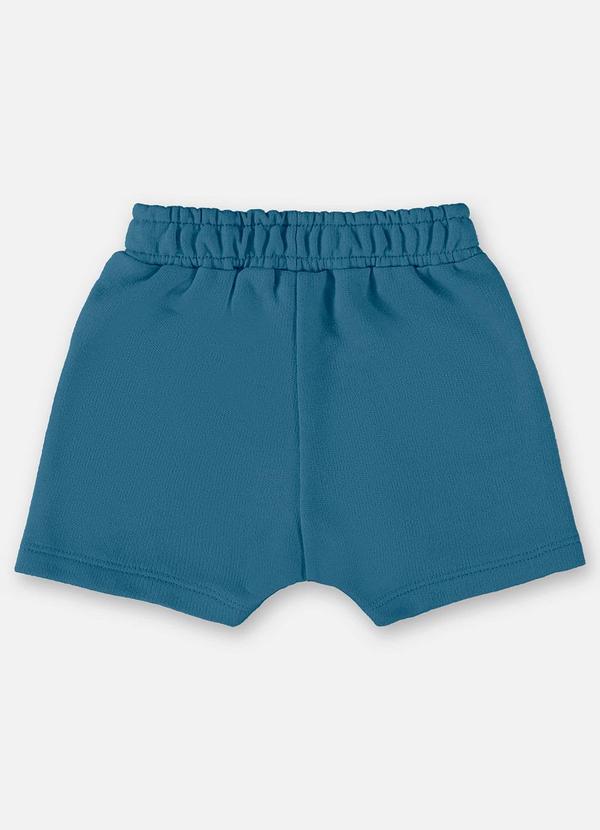 Up Baby - Short para Bebê Menino em Moletom Azul 2