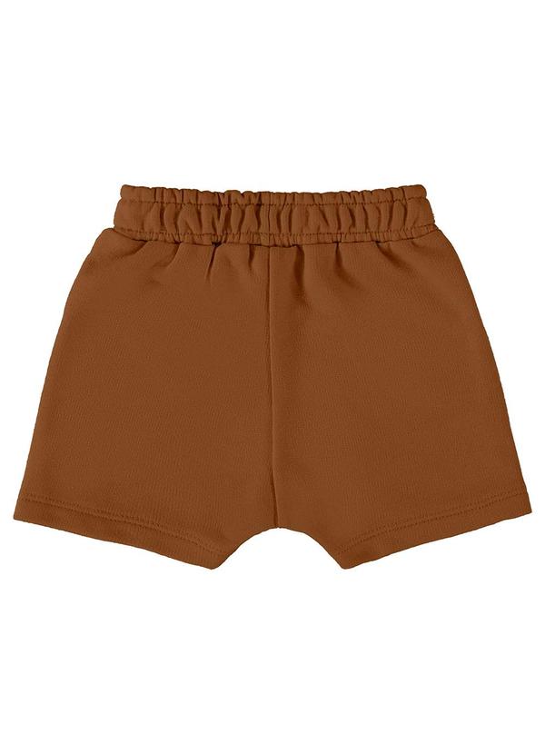 Up Baby - Short para Bebê Menino em Moletom Marrom 2