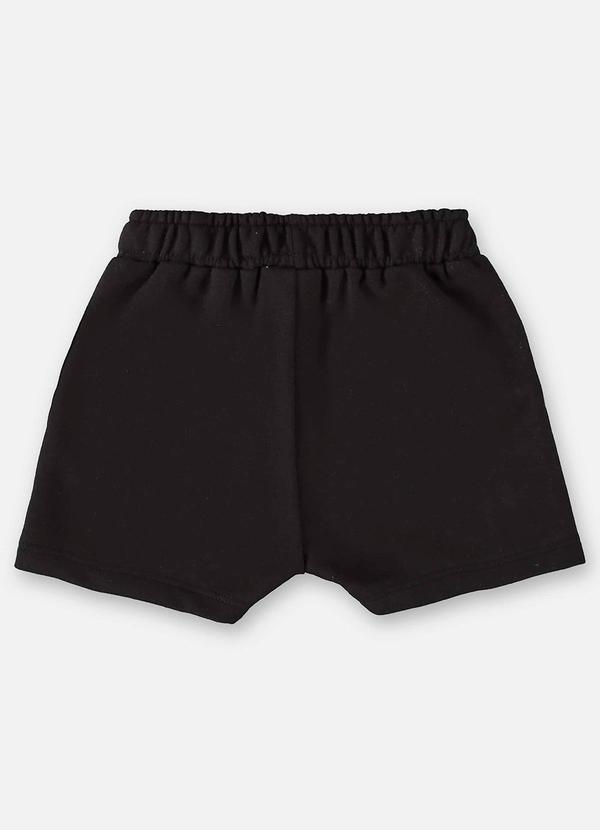 Up Baby - Short para Bebê Menino em Moletom Preto 2
