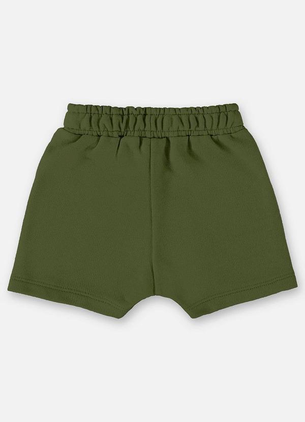 Up Baby - Short para Bebê Menino em Moletom Verde 2
