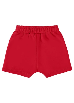 Up Baby - Short para Bebê Menino em Moletom Vermelho - UP BABY