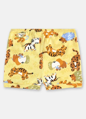 Up Baby - Short para Bebê Menino em Suedine Verde - UP BABY