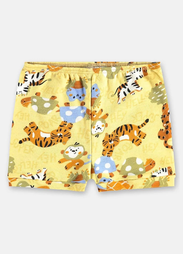 Up Baby - Short para Bebê Menino em Suedine Verde 1