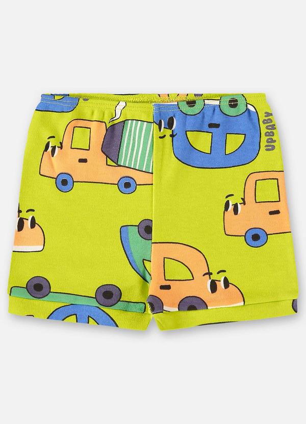 Up Baby - Short para Bebê Menino em Suedine Verde
