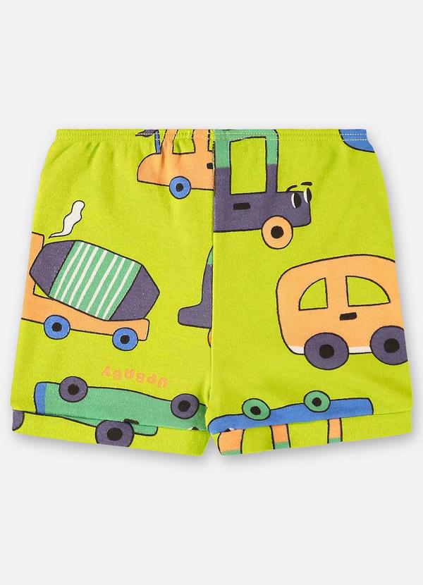 Up Baby - Short para Bebê Menino em Suedine Verde 2