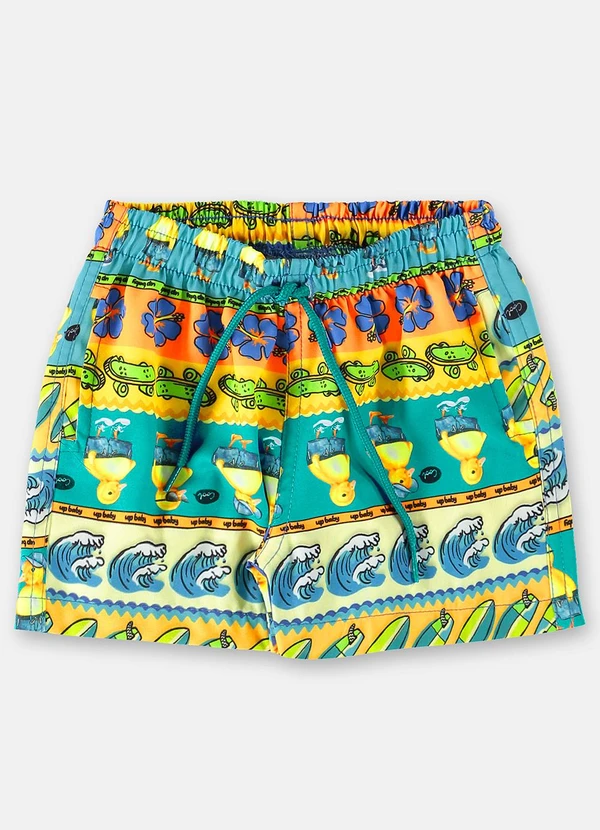 Up Baby - Short Petals And Ducks Infantil Verde