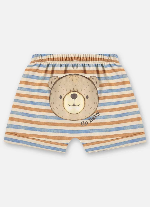 Up Baby - Short Suedine Bebê Menino Marrom 4