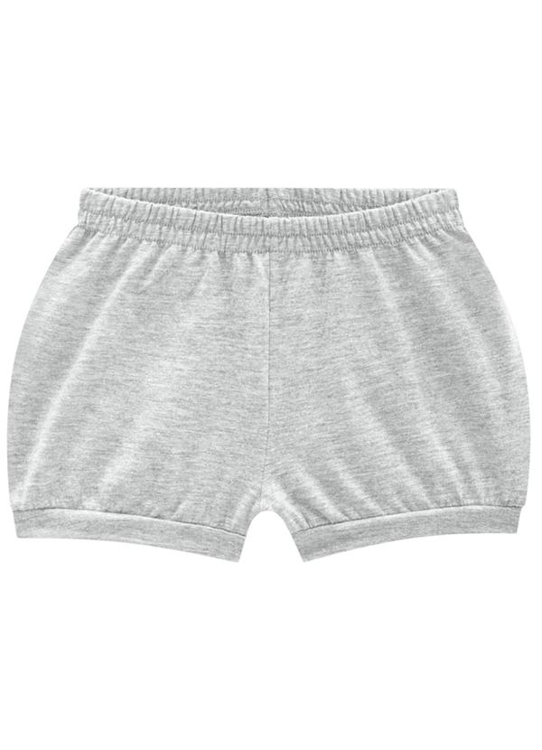 Brandili Baby - Shorts Bebê Unissex em Malha Cinza 3
