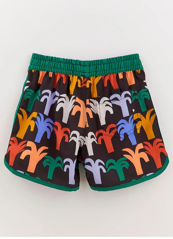 Bento - Shorts de Poliéster Rio Arvoredo Preto 3