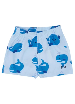 Pulla Bulla - Shorts Malha Azul - PULLA BULLA