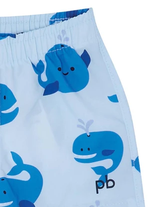 Pulla Bulla - Shorts Malha Azul - PULLA BULLA