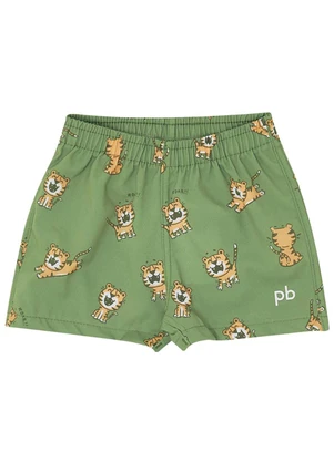 Pulla Bulla - Shorts Malha Verde - PULLA BULLA