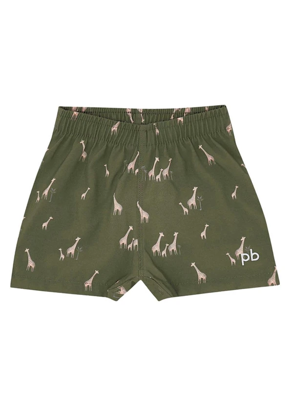 Pulla Bulla - Shorts Nylon Menino Verde