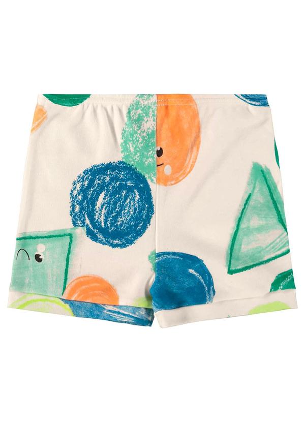 Up Baby - Shorts para Bebê Menino em Suedine Bege 4