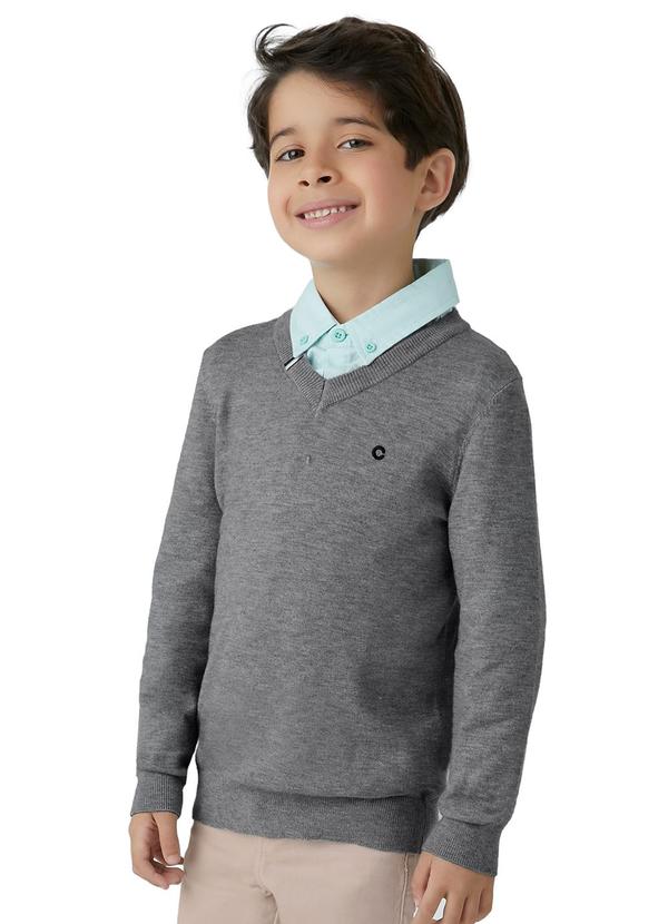 Carinhoso - Blusão e Tricô Menino Carinhoso Cinza