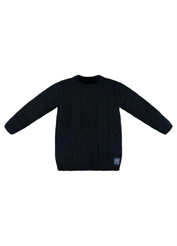 Up Baby - Blusão Infantil Menino em Tricot Azul