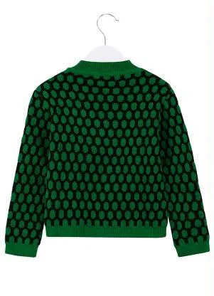 Bento - Casaco de Tricot Ponto-Pipoca Verde - BENTO