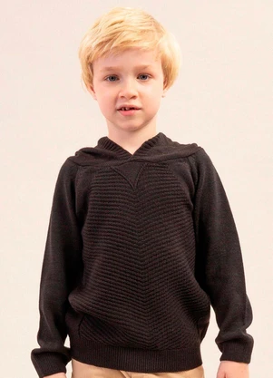 Bugbee - Casaco Infantil Tricô Preto - BUGBEE
