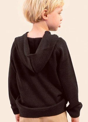 Bugbee - Casaco Infantil Tricô Preto - BUGBEE