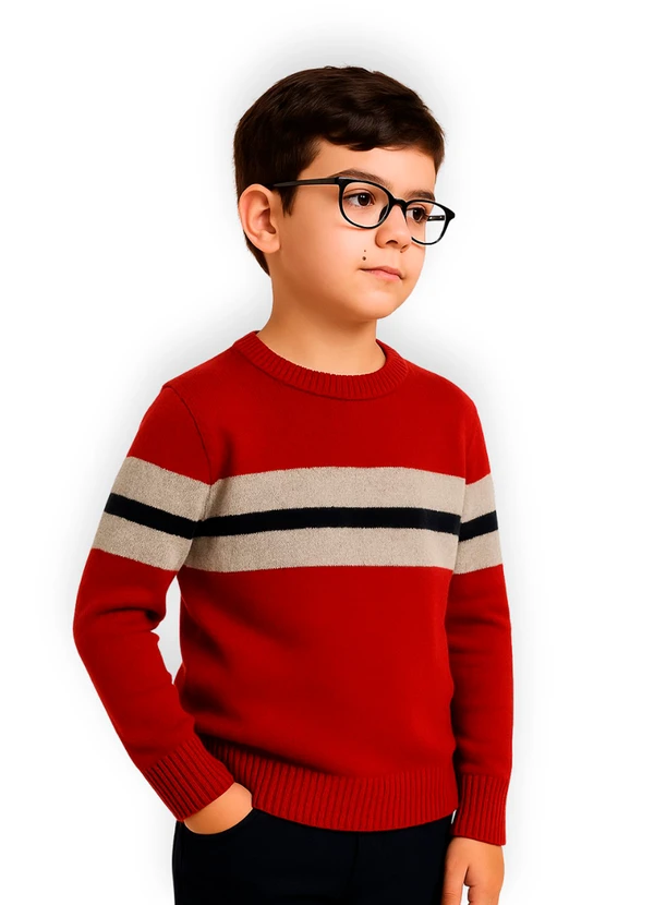 Doce Tom - Sueter Infantil com Detalhe em Listra Bordo 2