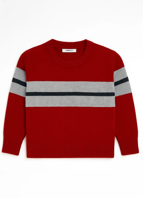 Doce Tom - Sueter Infantil com Detalhe em Listra Bordo 3