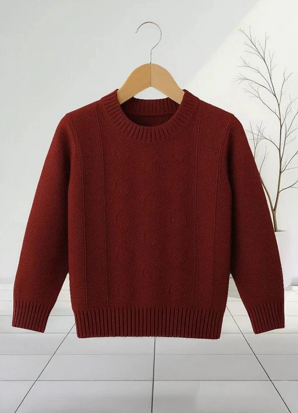 Anadoda - Sueter Infantil Gola Redonda Vermelho 3