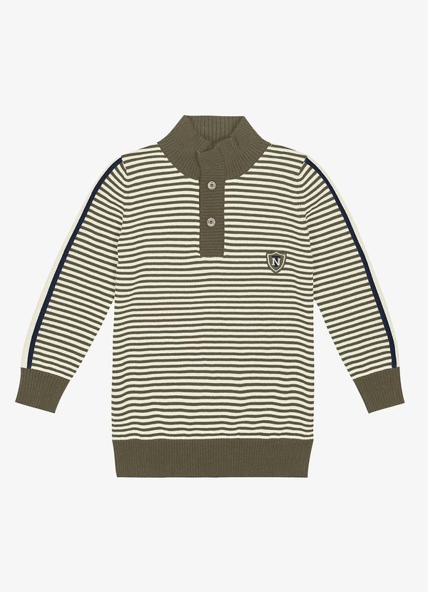 Trick Nick - Suéter Infantil Masculino em Tricot Verde