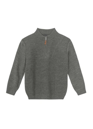 Brandili Mundi - Suéter Infantil Menino Texturizado Cinza - BRANDILI MUNDI